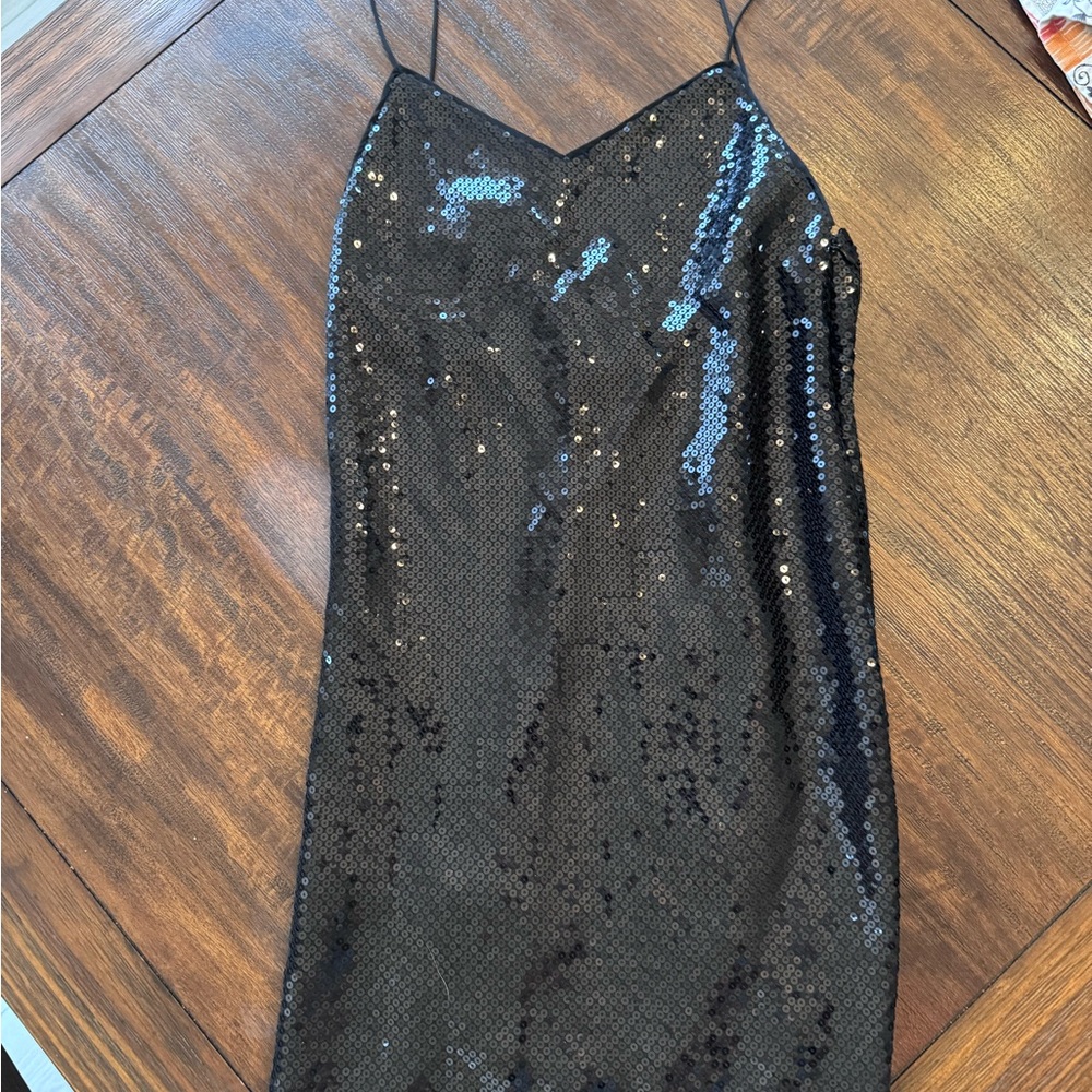 Coach Black Sequin Mini Dress